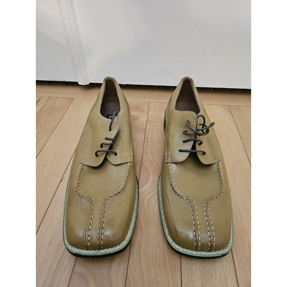 Mens Marco Vicci Dress Shoes Tan Leather Made In Italy 8.5